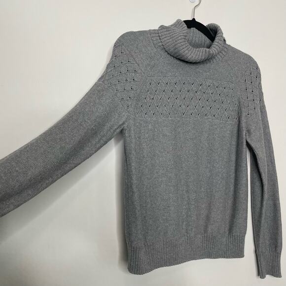 Banana Republic Sweater Cowl Neck Long Sleeve Pullover Knitted Gray M Cozy Winte - Picture 5 of 11